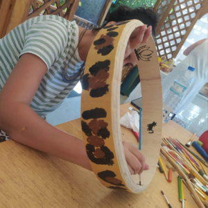 tambor lakota animal de poder onça