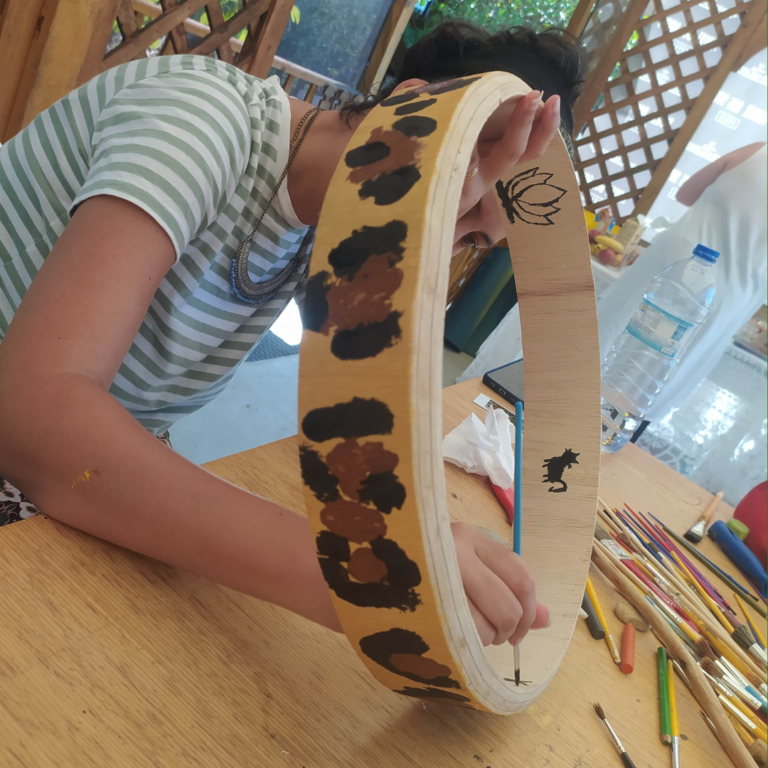 tambor lakota animal de poder onça