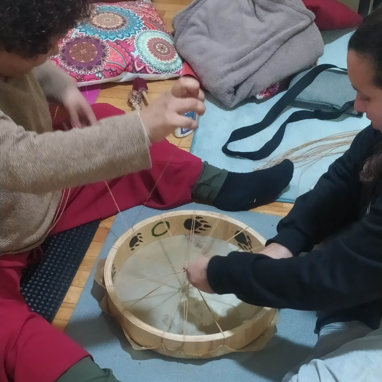 montagem do corpo do tambor